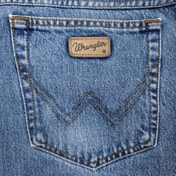 Vintage Wrangler Classic Bootcut Straight Men's Jeans Size 40x32 TEXAS High Rise - Picture 4 of 10